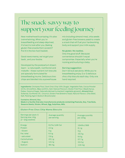 Choc Chip Mama Biscuits - Gluten Free
