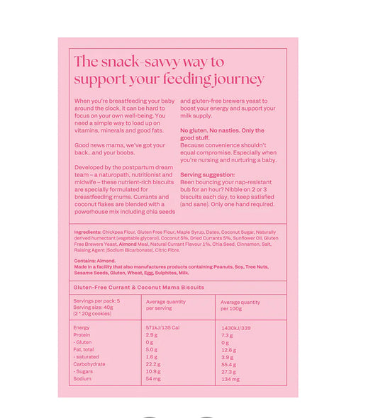 Currant & Coconut Mama Biscuits - Gluten Free