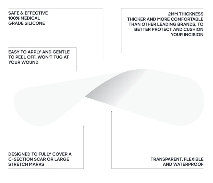 Silicone Gel Scar Strips - Washable & Reusable