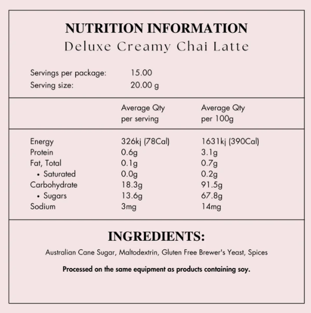 Creamy Chai Latte