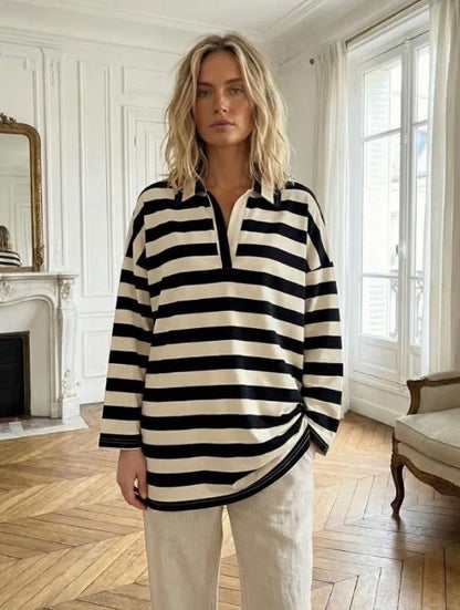 Oversized Stripe Top - OSFM
