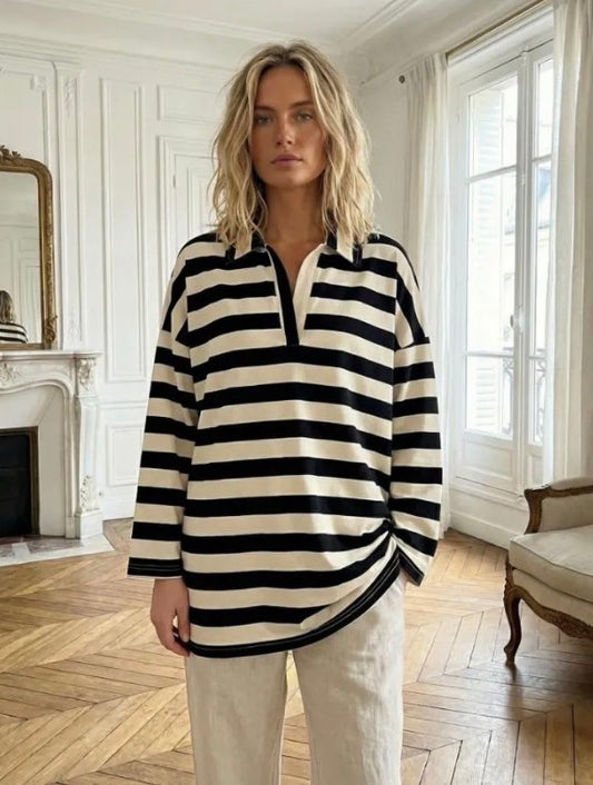 Oversized Stripe Top - OSFM