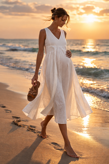 Maisie Linen Midi Dress