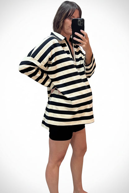 Oversized Stripe Top - OSFM