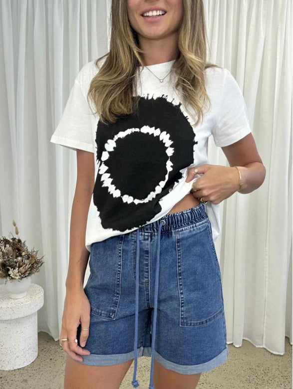 High waisted Denim Short