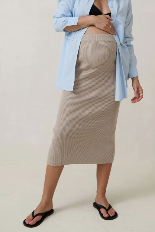 Serendipity Rib Midi Skirt